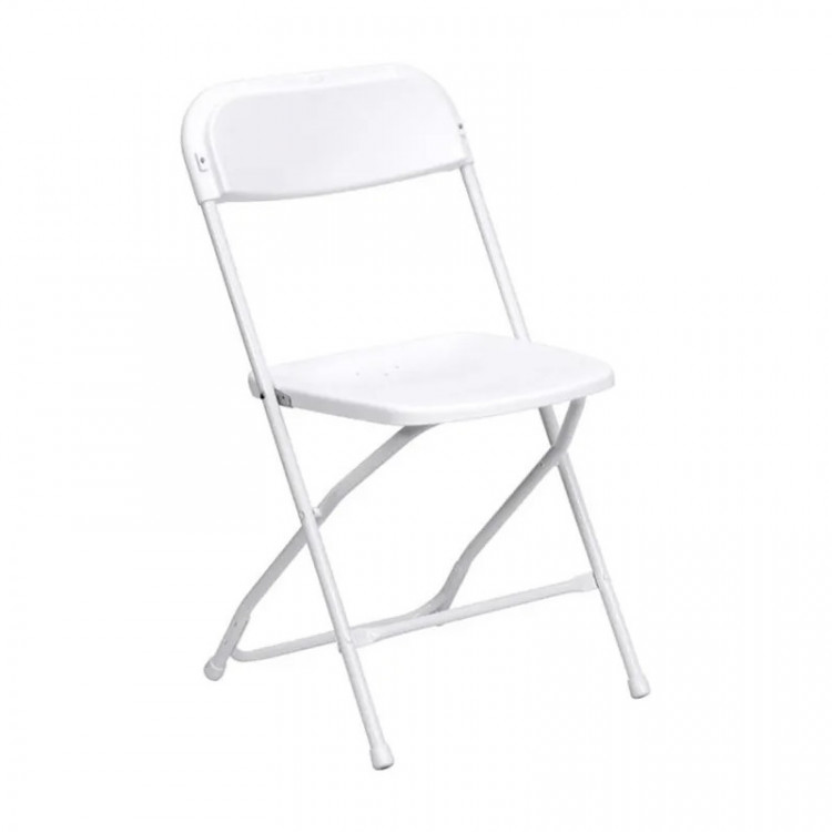White Plastic Folding Chair